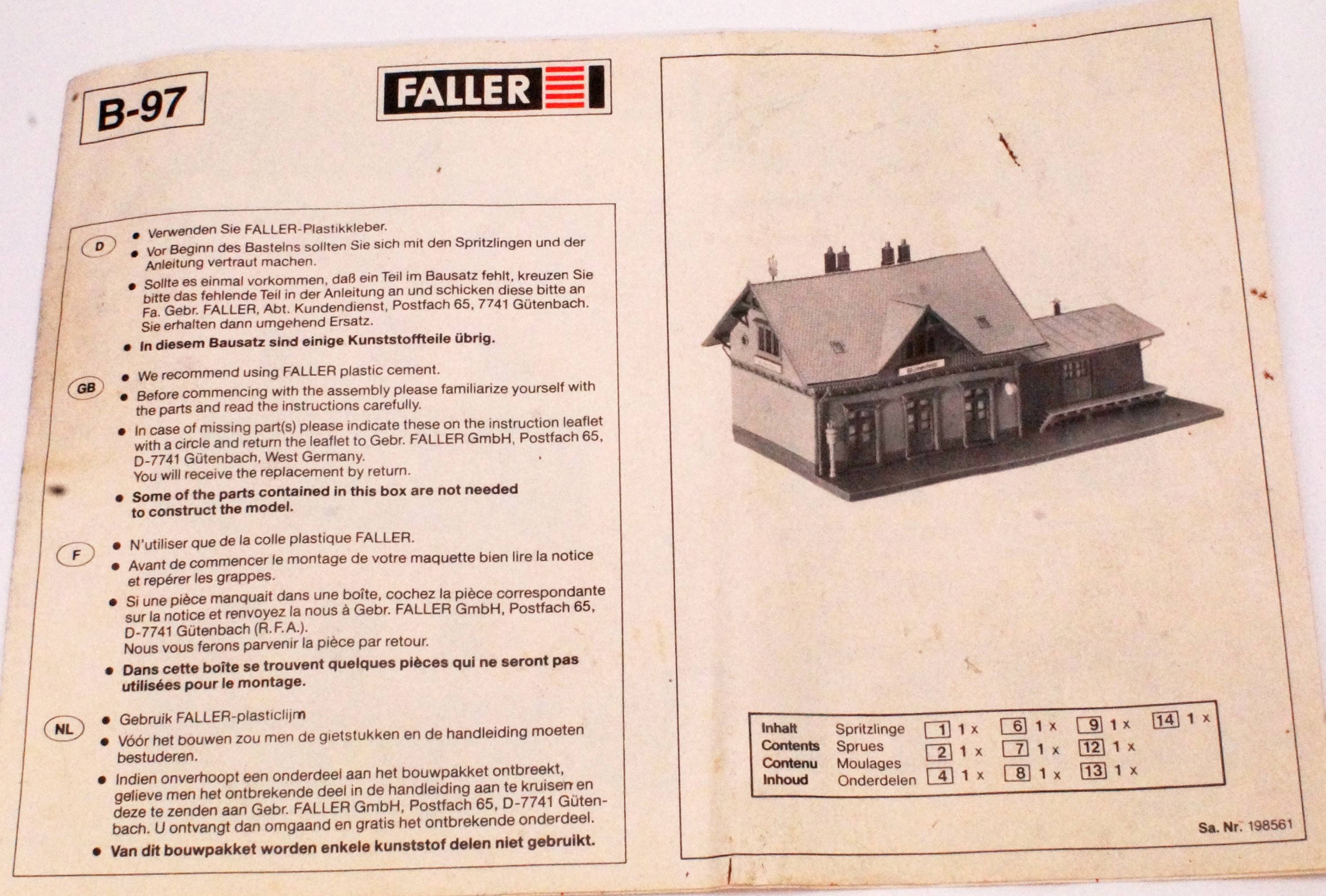 Faller 110097 - Kleinstation Blumenfeld Faller 110097 - Kleinstation Blumenfeld
